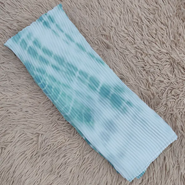 Big Size Ruffled Chiffon Bandhage Printed Hijab | HJ15